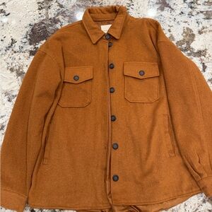 Thread & Supply Women's Rust Orange Wool-Blend Button Jacket